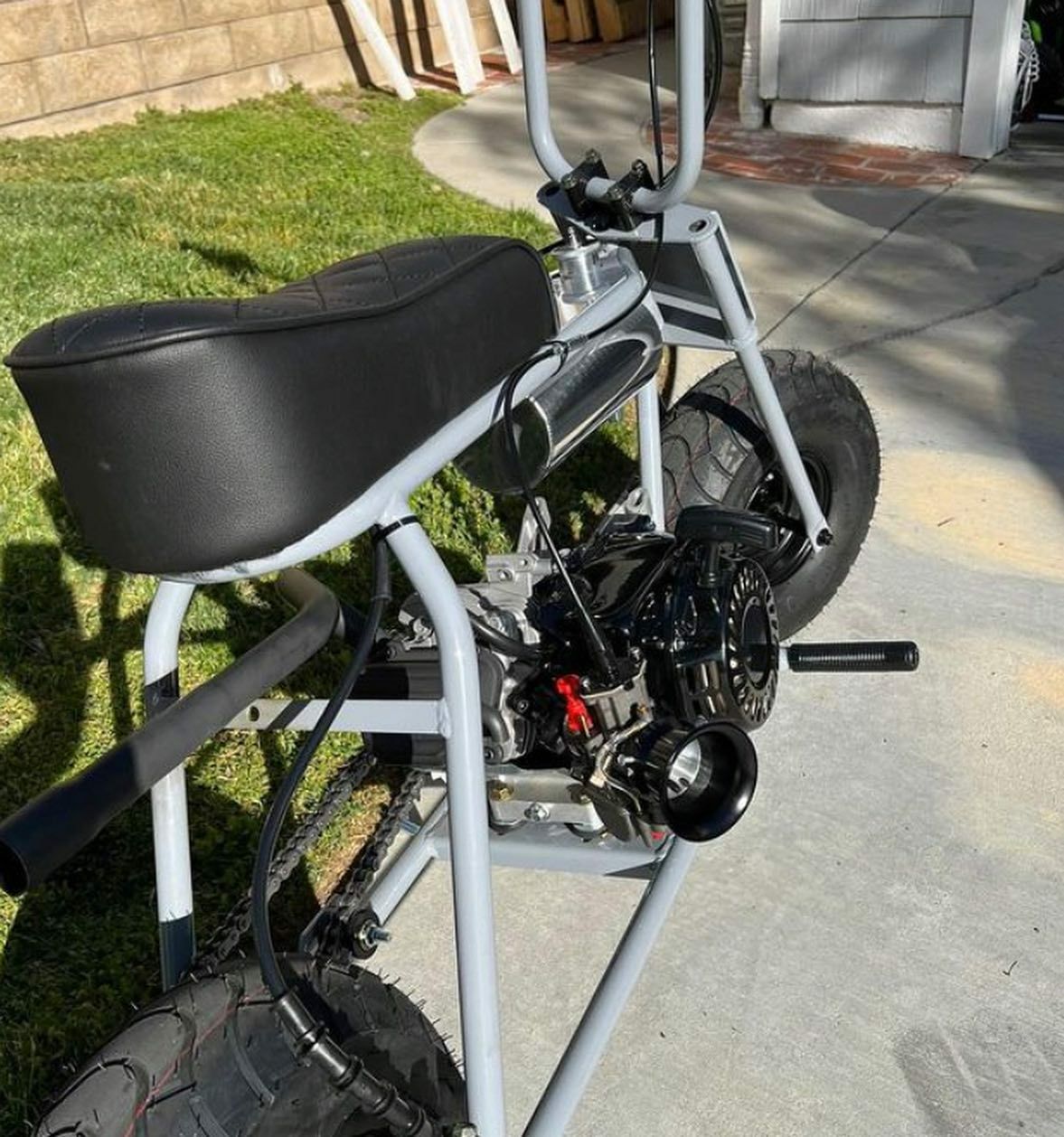 White Skinny Mini Bike - Image 2